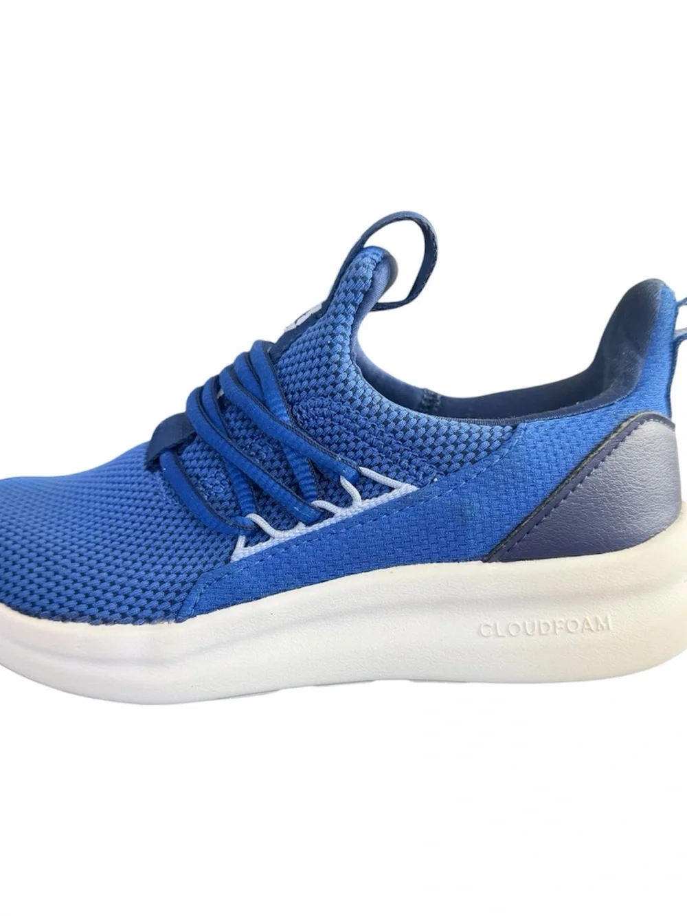 Adidas Cloudfoam Lite Racer Adapt 7.0 Kids' Shoes-Royal Blue/White